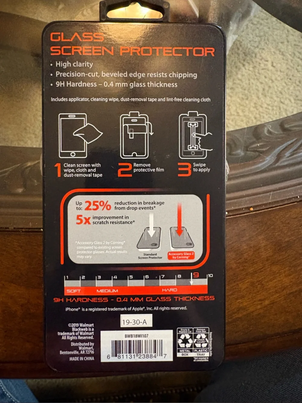 iPhone Xs Max Tempered Glass Screen Protector kit